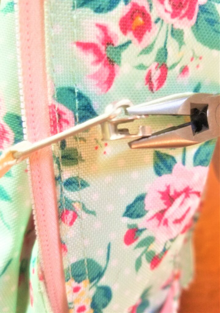 fix a zippr on a bookbag